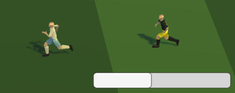 Pass/Shot power meter on bottom right of screen Pass/Shot power meter on bottom right of screen