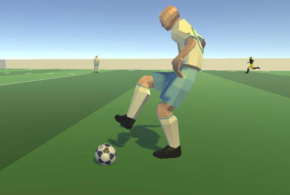 Frame right after force is applied to ball for pass Frame right after force is applied to ball for pass